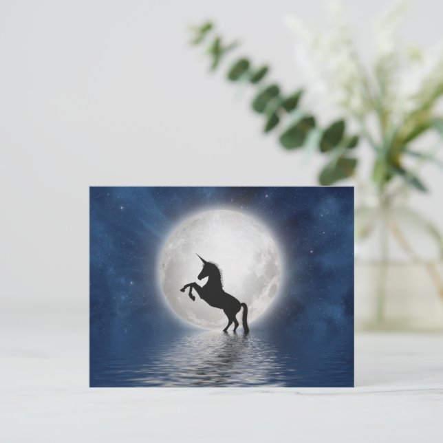 Carte postale Imaginaire Unicorn Moon (Debout devant)