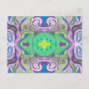 Carte postale Imaginaire vert violet