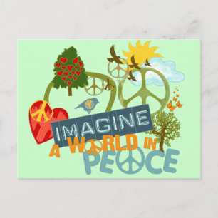 Carte Postale Imaginez un monde en paix