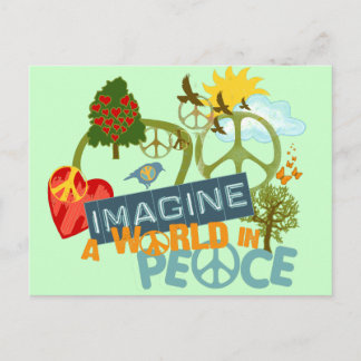 Carte Postale Imaginez un monde en paix