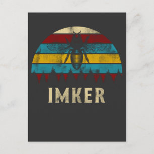 Carte Postale Imker Retro Biene Insekten Design Natur
