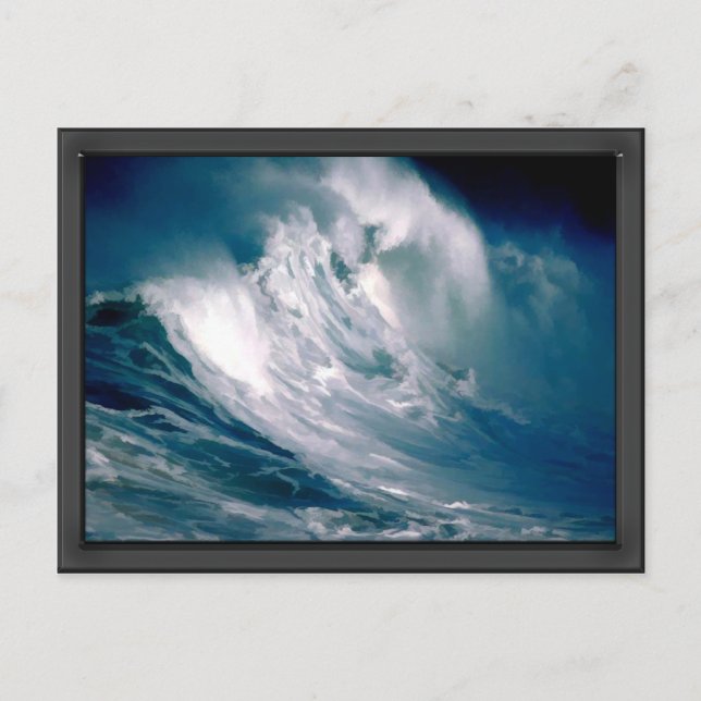 Carte Postale Immense Ocean Rogue Wave Peinture (Devant)