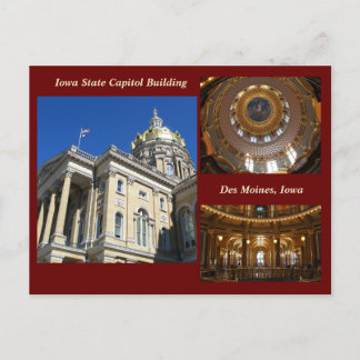 Carte Postale Immeuble Iowa Capitol et intérieur rotonde