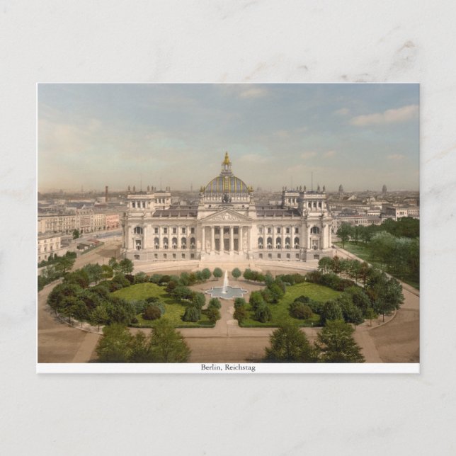Carte Postale Immeuble Reichstag, Berlin Allemagne (Devant)