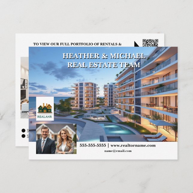 Carte Postale Immobilier annonce annonce annonce marketing (Devant / Derrière)