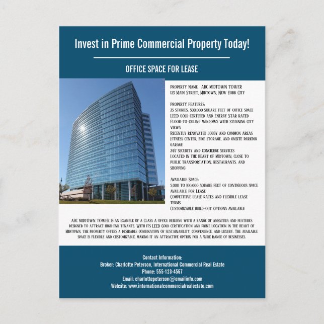Carte Postale Immobilier Commercial Sur Mesure (Devant)