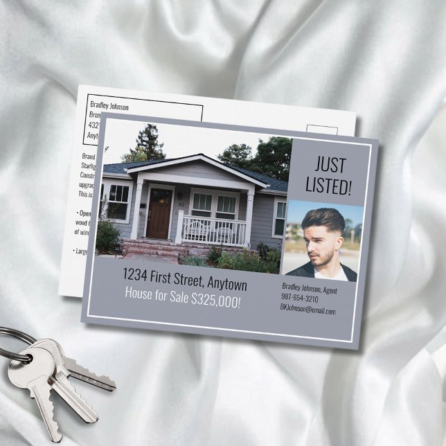 Carte Postale Immobilier Courrier Direct Gris (Créateur téléchargé)
