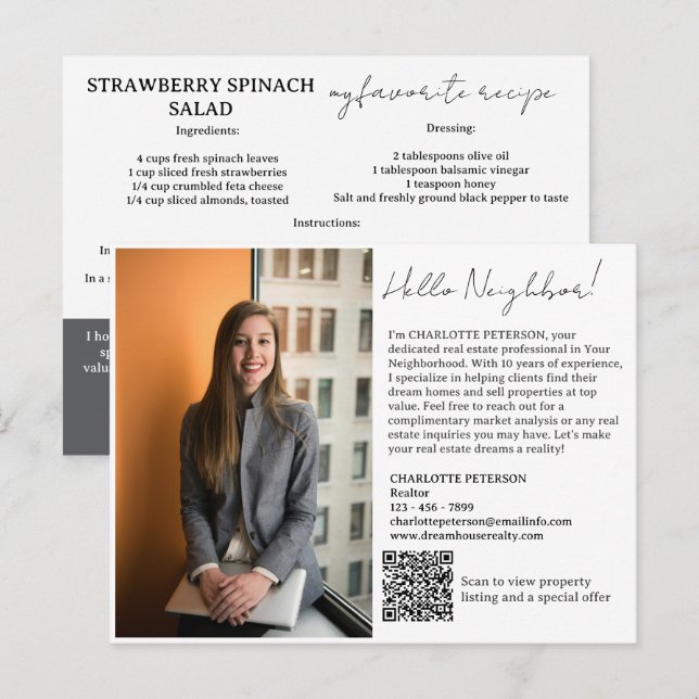 Carte Postale Immobilier Intro avec recette (Devant / Derrière)