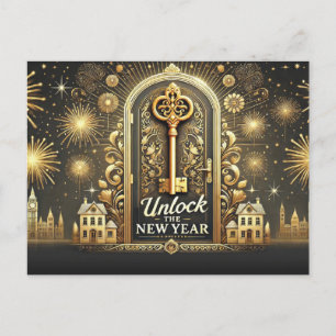 Carte postale Immobilier - Nouvel An