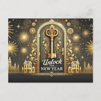 Carte postale Immobilier - Nouvel An