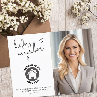 Carte Postale Immobilier Professionnel Bonjour Voisin 