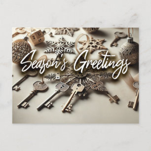 Carte postale Immobilier - Salutation de saison