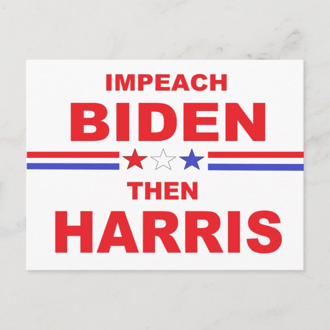 Carte Postale Impeach Biden Alors Harris (Devant)