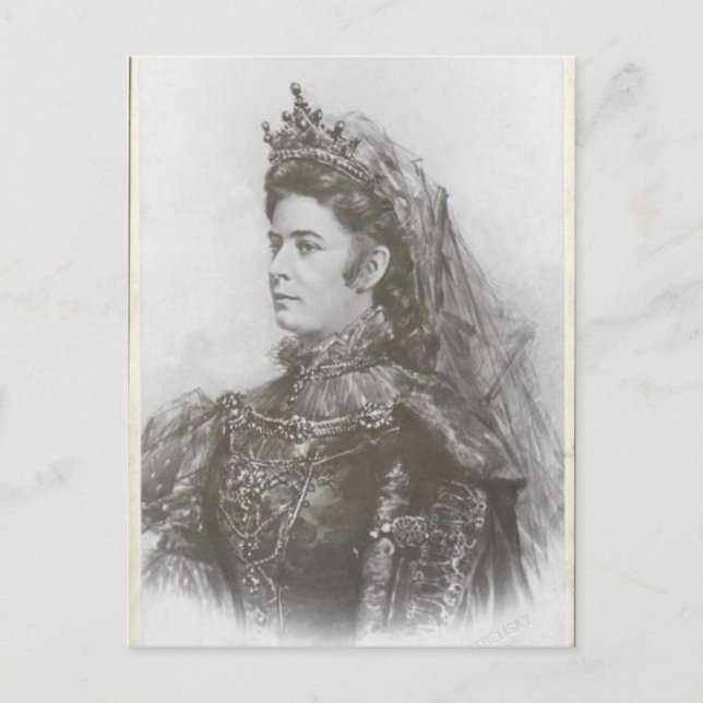 Carte Postale Impératrice Elisabeth d'Autriche - Sissi 1899 en m (Devant)