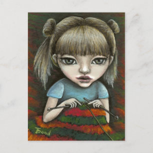 Carte Postale impossible d'arrêter le tricot