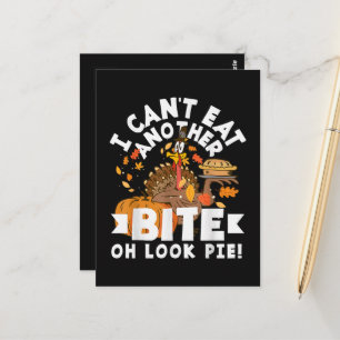 Carte Postale Impossible de manger une autre bouchée Oh regarde 