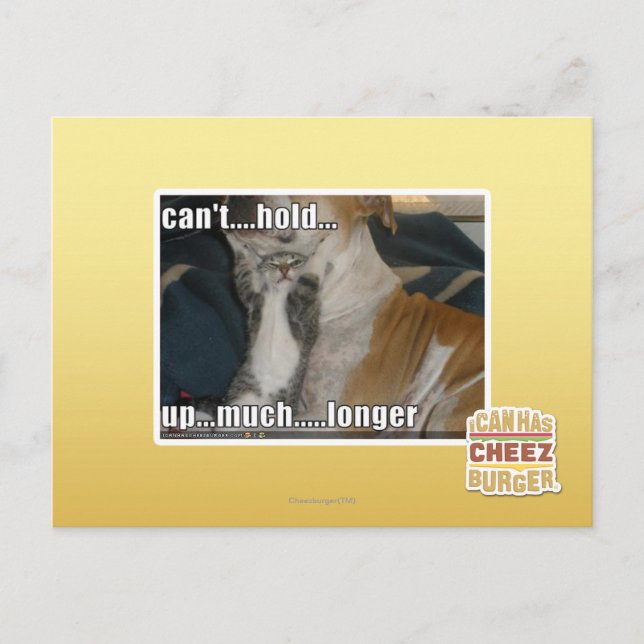 Carte Postale Impossible de tenir plus longtemps (Devant)