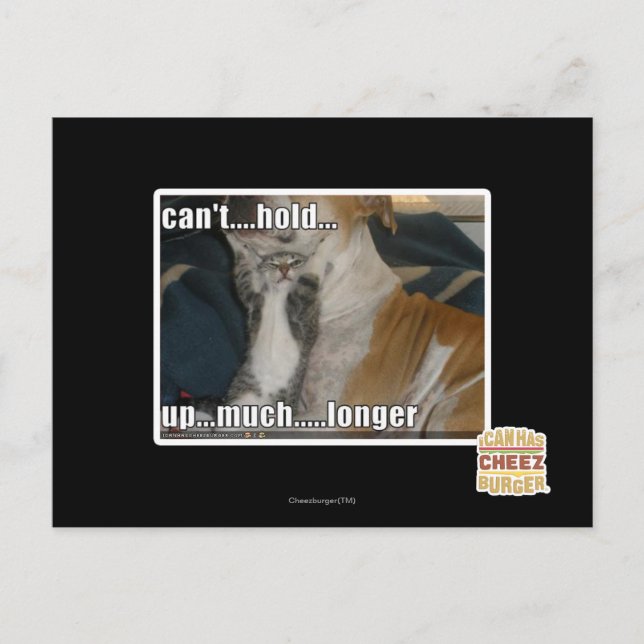 Carte Postale Impossible de tenir plus longtemps (Devant)