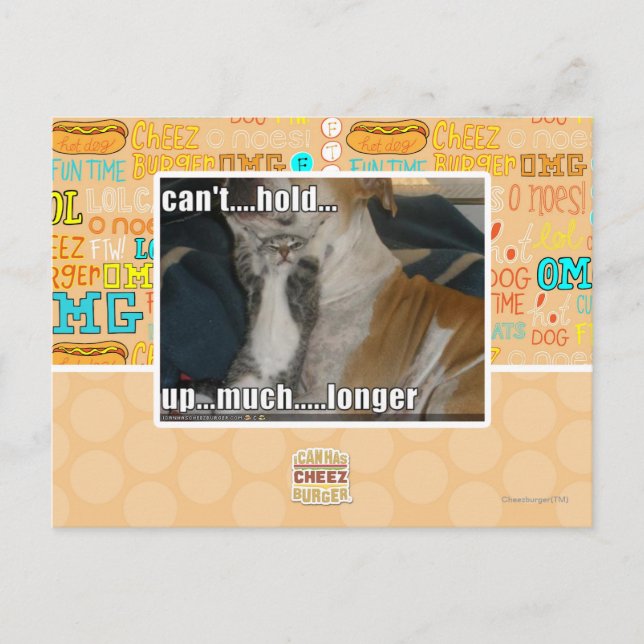 Carte Postale Impossible de tenir plus longtemps (Devant)