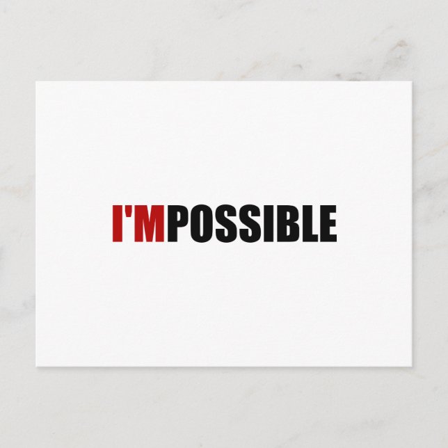 Carte Postale Impossible Motivation possible (Devant)