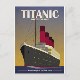 Carte Postale Impression Art déco Titanic Ocean Liner