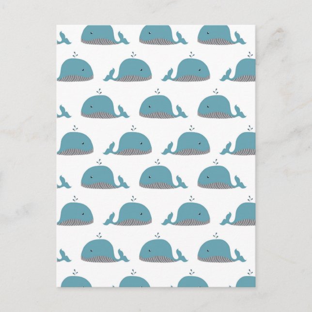 Carte Postale Impression baleine (Devant)