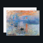 Carte Postale Impression Claude Monet, lever du soleil<br><div class="desc">Claude Monet Impression,  Sunrise PostcardL'Impression de Claude Monet,  Sunrise (1872)</div>