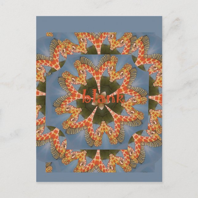 Carte Postale Impression d'art Abstrait Giraffe (Devant)