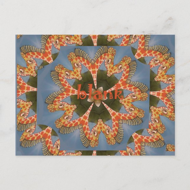 Carte Postale Impression d'art Abstrait Giraffe (Devant)