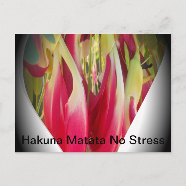 Carte Postale Impression d'art au cœur floral (Devant)