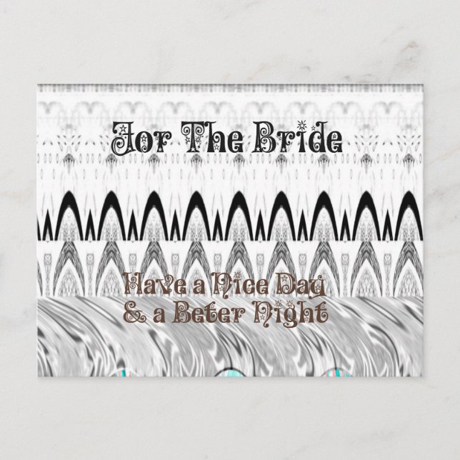 Carte Postale Impression d'art cadeau Fête des mariées (Devant)