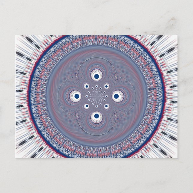 Carte Postale Impression d'art de design radial (Devant)