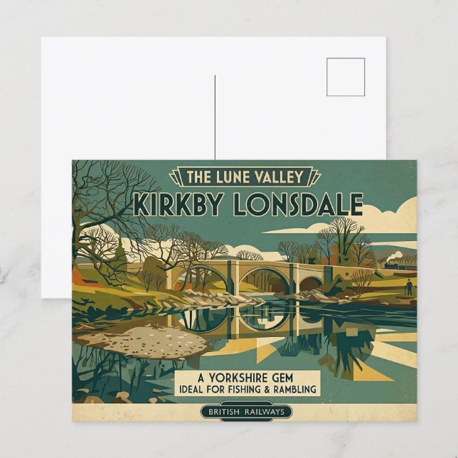 Carte Postale Impression d'art de la vallée de la Lune de Kirkby (Devant / Derrière)