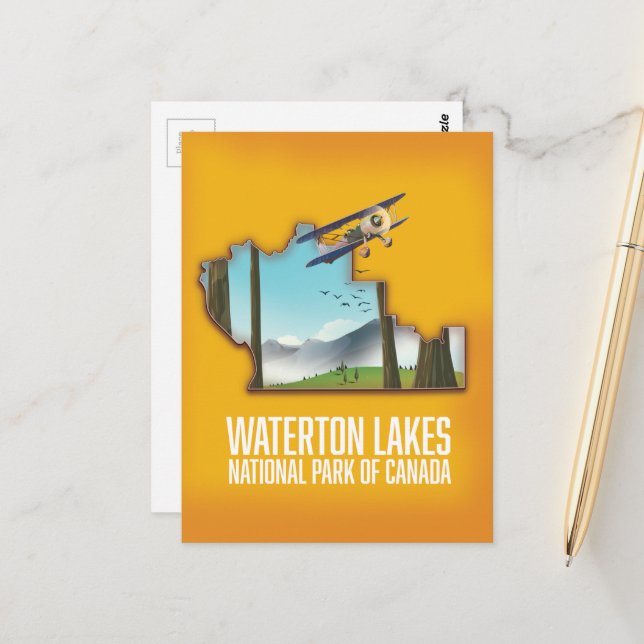 Carte Postale Impression d'art du parc national du Canada des la (Devant/Arrière en situation)