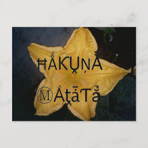 Carte Postale Impression d'art Golden Star Hakuna Matata