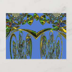 Carte Postale Impression d'art Iridescente avec design abstrait