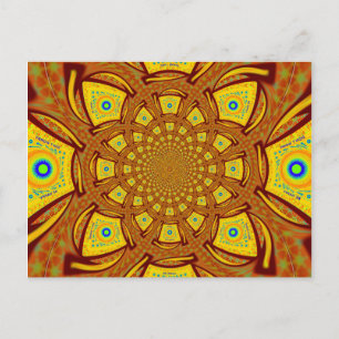 Carte Postale Impression d'art Kaleidoscope d'or