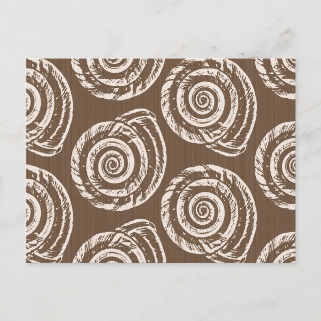 Carte Postale Impression de bloc de coquille en spirale, taupe e (Devant)