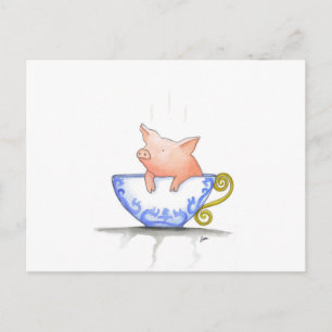 Carte Postale Impression de cochon