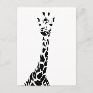 Carte Postale Impression de girafe