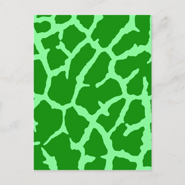 Carte Postale Impression de girafe verte (Devant)