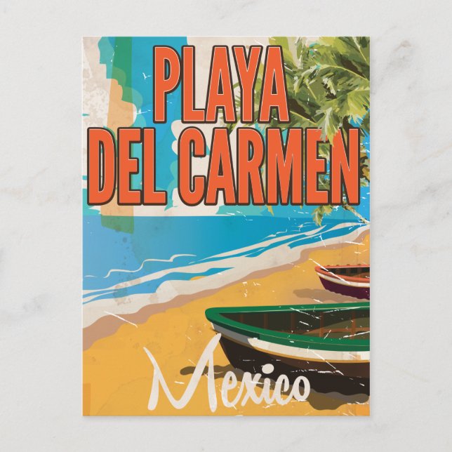 Carte Postale Impression de l'affiche de voyage Playa del Carmen (Devant)