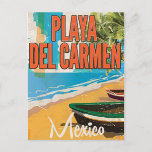 Carte Postale Impression de l'affiche de voyage vintage de Playa