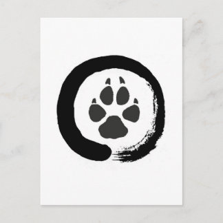 Carte Postale Impression de loup zen