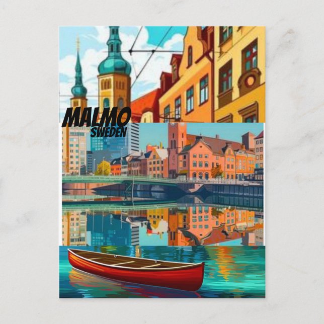 Carte Postale Impression de Malmö Décoration intérieure de Malmö (Devant)