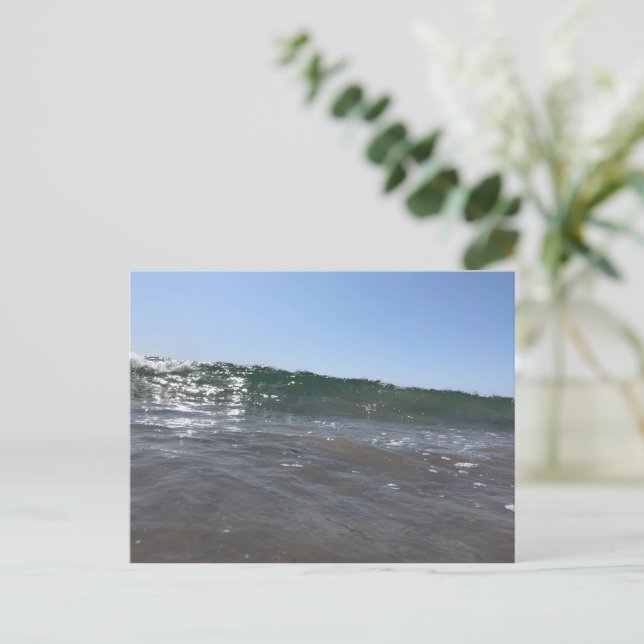 Carte Postale Impression de vague océanique | Art de la nature d (Debout devant)