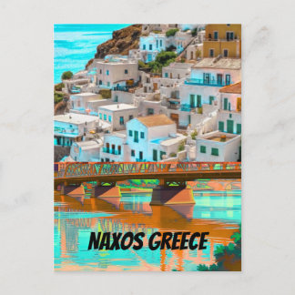 Carte Postale Impression de voyage à Naxos, Affiche de voyage de