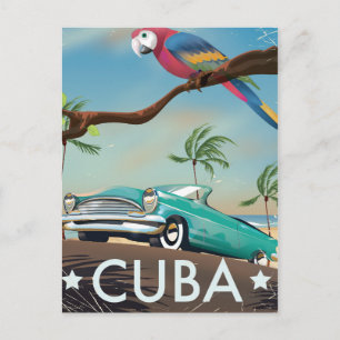 Carte Postale Impression de voyage Cuba vintage rétro