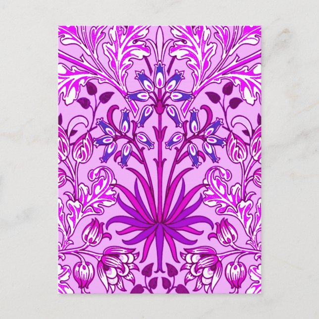 Carte Postale Impression d'hyacinthe de William Morris, lavande  (Devant)