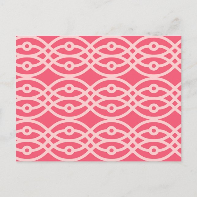 Carte Postale Impression kimono, rose corail profond (Devant)